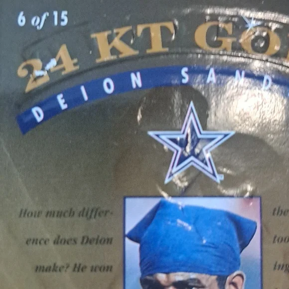 1997 Pinnacle Deion Sanders 6 Of 15 Football Card - Picture 4 of 4